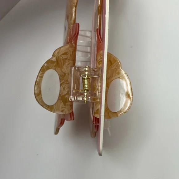 NWT ⚜️🧸⚜️ PIPER K Adorable Teddy Bear Hair Clip in Pink and Brown - Picture 7 of 9